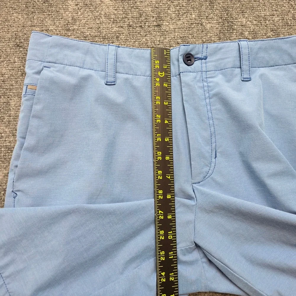 Tommy Bahama Boracay Shorts Men's 32 Light Blue Cotton Stretch Flat Front Chino